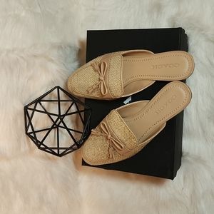 COACH. SZ 10. Stassi Raffia Slide.
